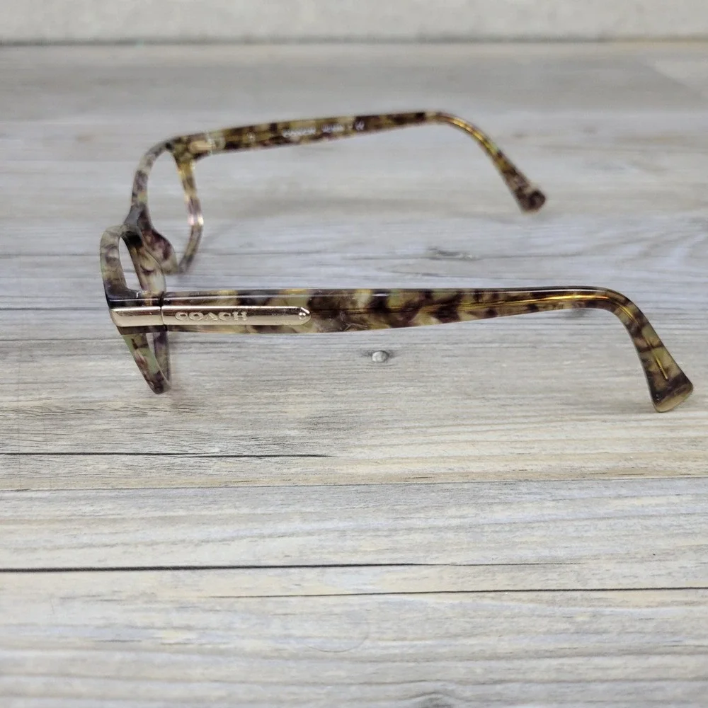 Coach Eyeglass Frames HC 6065 5287 Confetti Light Brown Cat Eye Women 51 17 135
